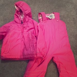 Columbia 4t girls snow pants and jacket